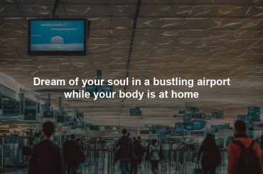 Dream of your soul in a bustling airport while your body is at home