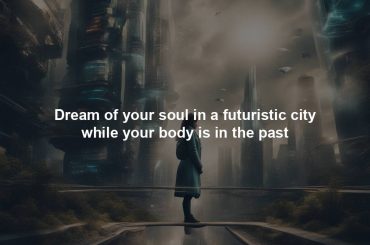 Dream of your soul in a futuristic city while your body is in the past