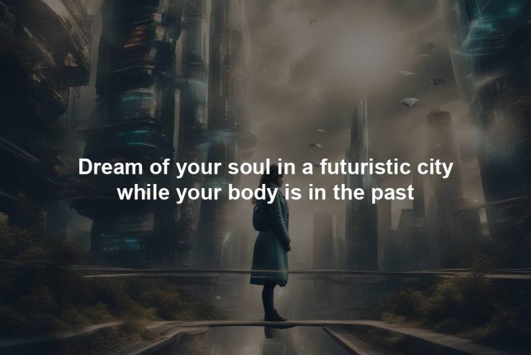 Dream of your soul in a futuristic city while your body is in the past