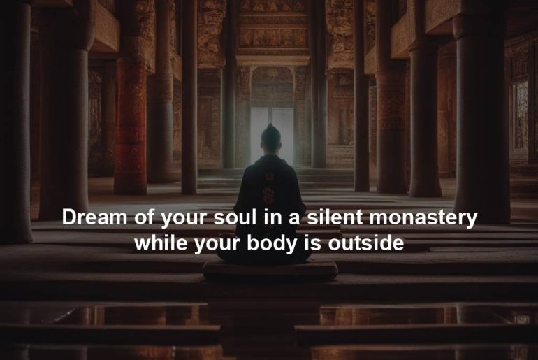 Dream of your soul in a silent monastery while your body is outside