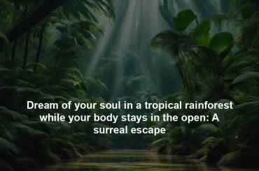 Dream of your soul in a tropical rainforest while your body stays in the open: A surreal escape