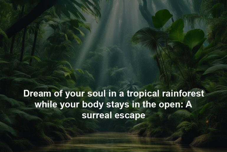 Dream of your soul in a tropical rainforest while your body stays in the open: A surreal escape