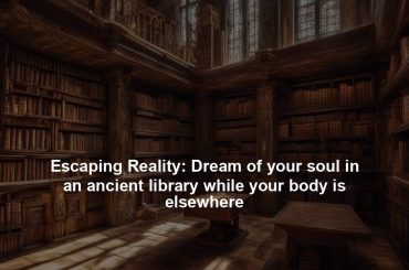 Escaping Reality: Dream of your soul in an ancient library while your body is elsewhere