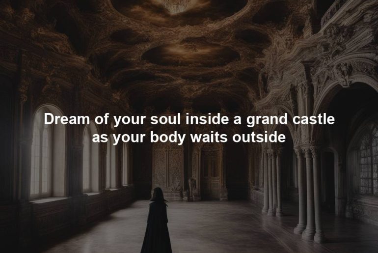 Dream of your soul inside a grand castle as your body waits outside