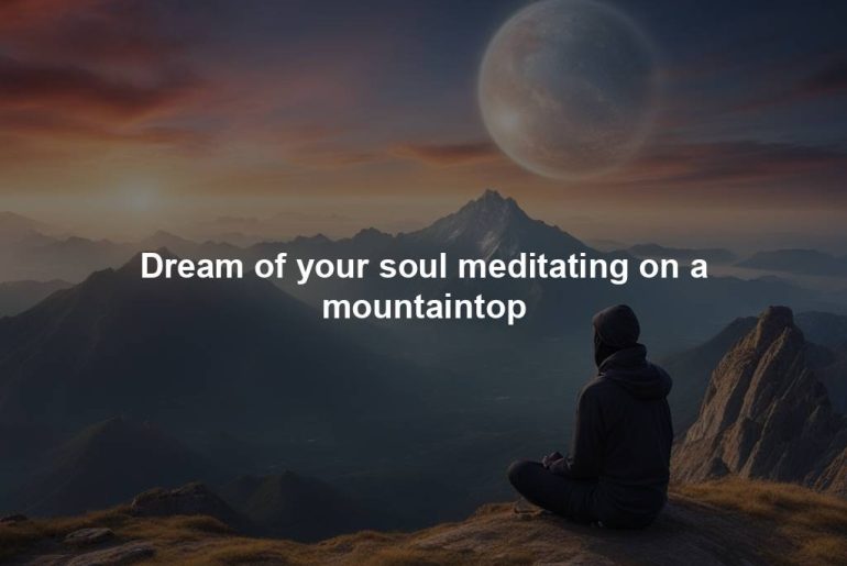 Dream of your soul meditating on a mountaintop