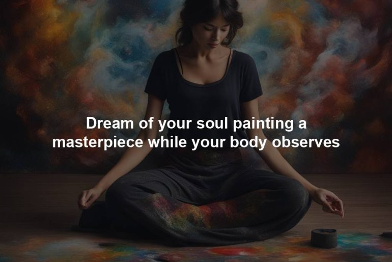 Dream of your soul painting a masterpiece while your body observes