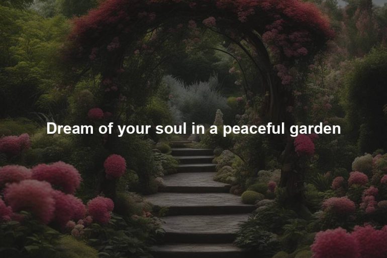 Dream of your soul in a peaceful garden