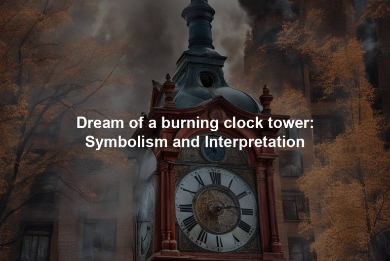 Dream of a burning clock tower: Symbolism and Interpretation