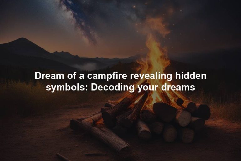 Dream of a campfire revealing hidden symbols: Decoding your dreams