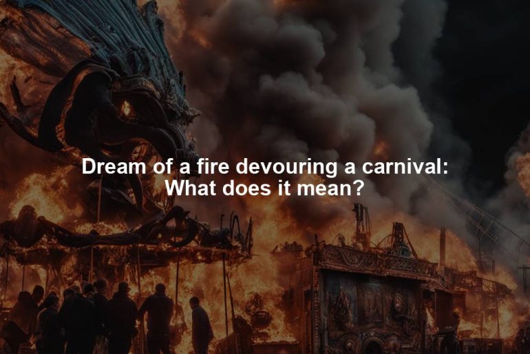 Dream of a fire devouring a carnival: What does it mean?