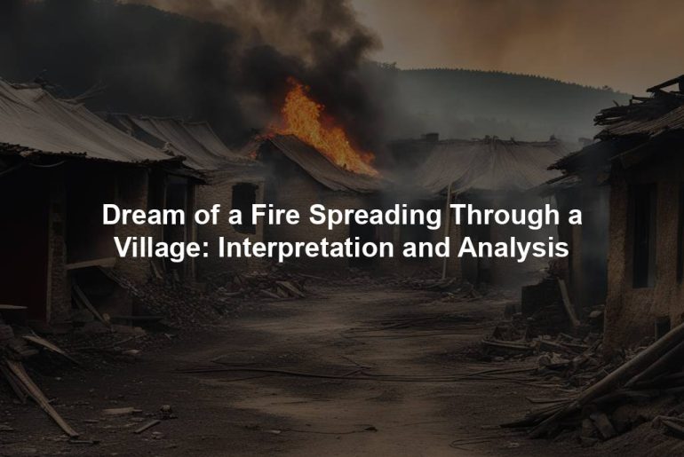 Dream of a Fire Spreading Through a Village: Interpretation and Analysis