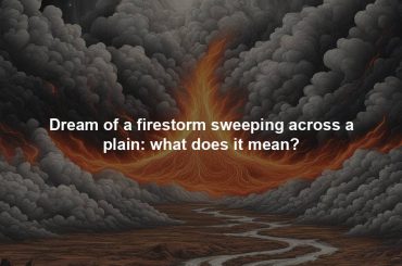 Dream of a firestorm sweeping across a plain: what does it mean?