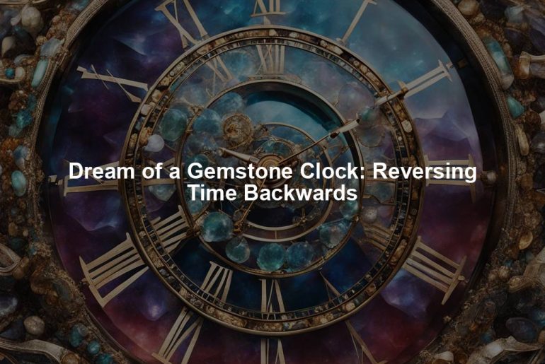 Dream of a Gemstone Clock: Reversing Time Backwards