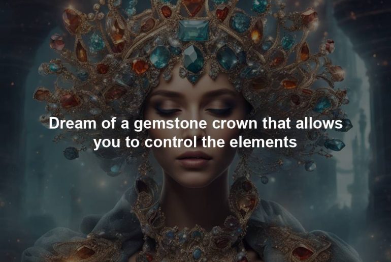 Dream of a gemstone crown that allows you to control the elements