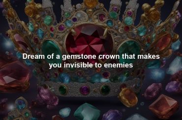 Dream of a gemstone crown that makes you invisible to enemies