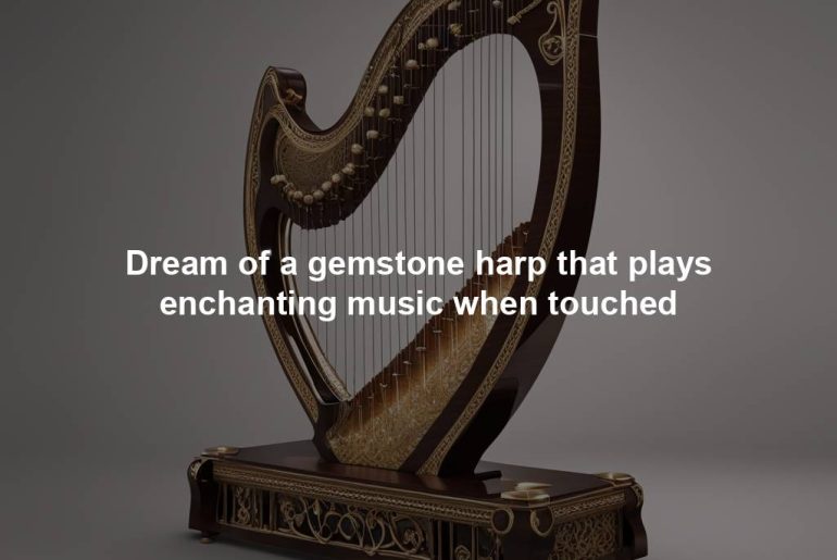 Dream of a gemstone harp that plays enchanting music when touched