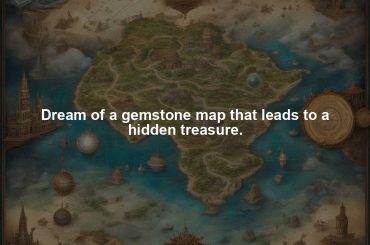 Dream of a gemstone map that leads to a hidden treasure.