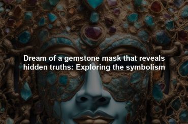 Dream of a gemstone mask that reveals hidden truths: Exploring the symbolism