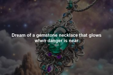 Dream of a gemstone necklace that glows when danger is near