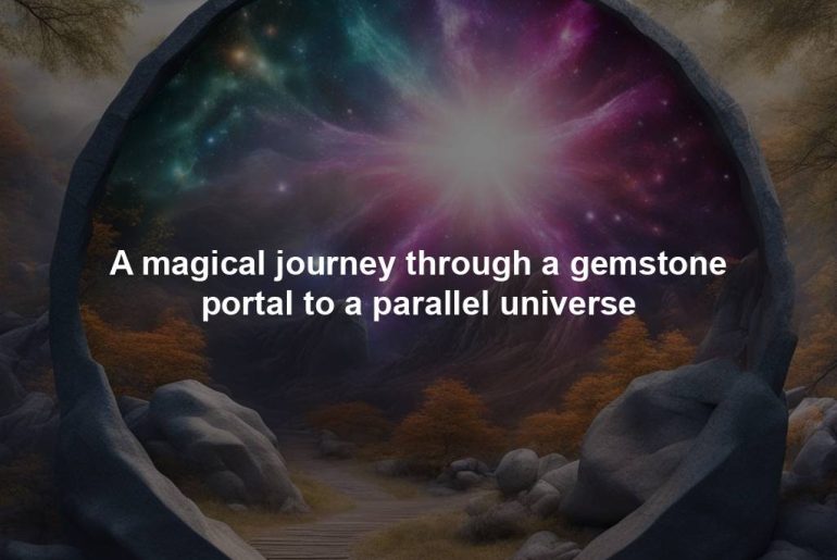 A magical journey through a gemstone portal to a parallel universe