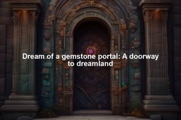 Dream of a gemstone portal: A doorway to dreamland