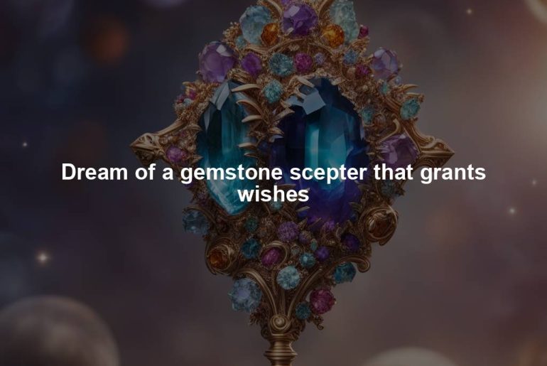 Dream of a gemstone scepter that grants wishes