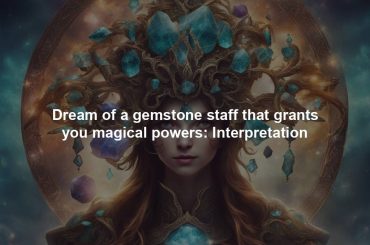 Dream of a gemstone staff that grants you magical powers: Interpretation