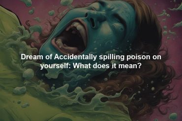 Dream of Accidentally spilling poison on yourself: What does it mean?