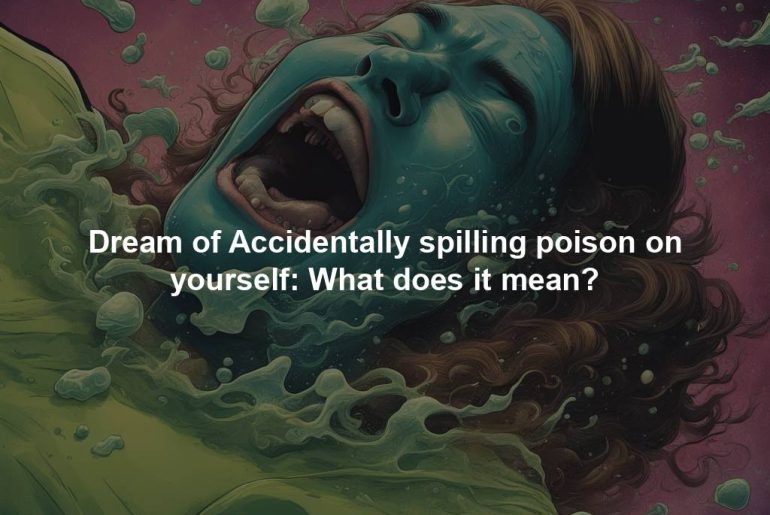 Dream of Accidentally spilling poison on yourself: What does it mean?