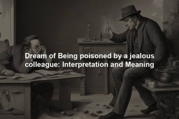 Dream of Being poisoned by a jealous colleague: Interpretation and Meaning