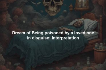 Dream of Being poisoned by a loved one in disguise: Interpretation