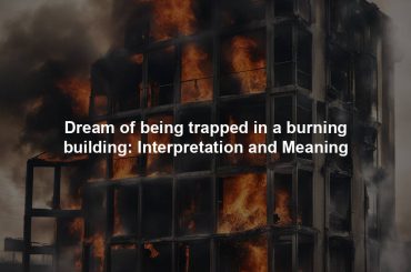 Dream of being trapped in a burning building: Interpretation and Meaning