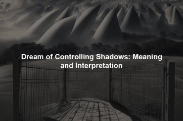 Dream of Controlling Shadows: Meaning and Interpretation