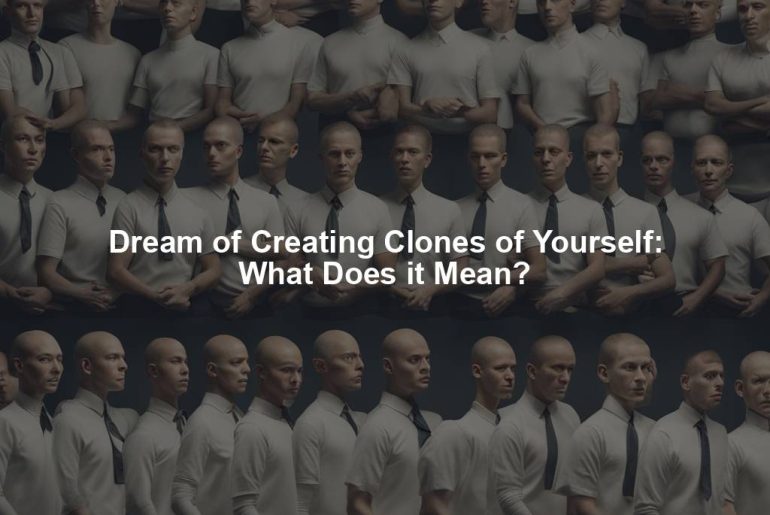 Dream of Creating Clones of Yourself: What Does it Mean?