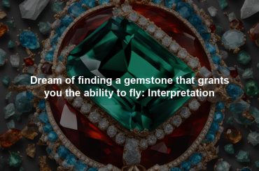 Dream of finding a gemstone that grants you the ability to fly: Interpretation