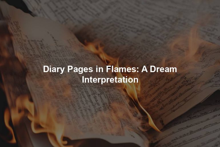 Diary Pages in Flames: A Dream Interpretation