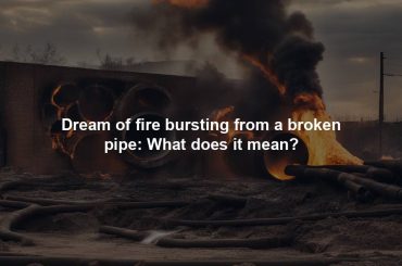 Dream of fire bursting from a broken pipe: What does it mean?