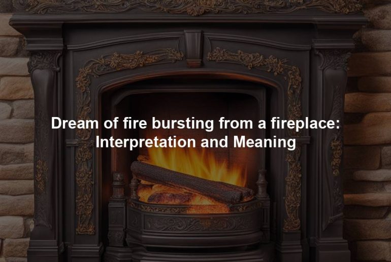 Dream of fire bursting from a fireplace: Interpretation and Meaning