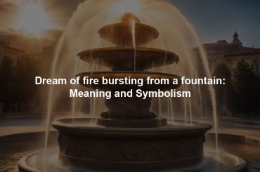 Dream of fire bursting from a fountain: Meaning and Symbolism