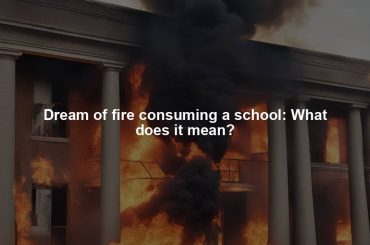 Dream of fire consuming a school: What does it mean?