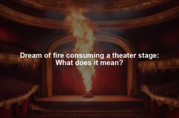 Dream of fire consuming a theater stage: What does it mean?