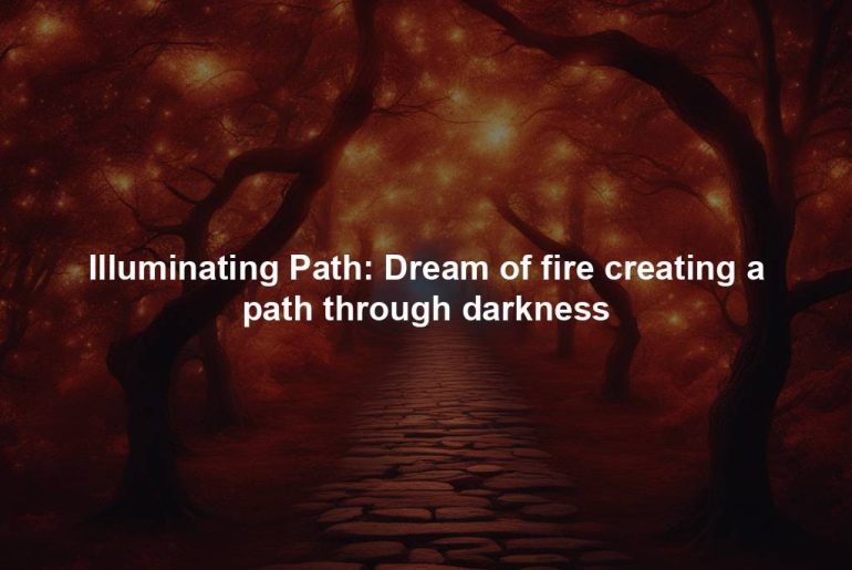 Illuminating Path: Dream of fire creating a path through darkness