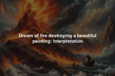 Dream of fire destroying a beautiful painting: Interpretation