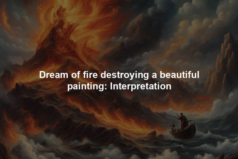 Dream of fire destroying a beautiful painting: Interpretation