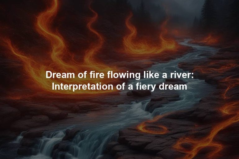 Dream of fire flowing like a river: Interpretation of a fiery dream