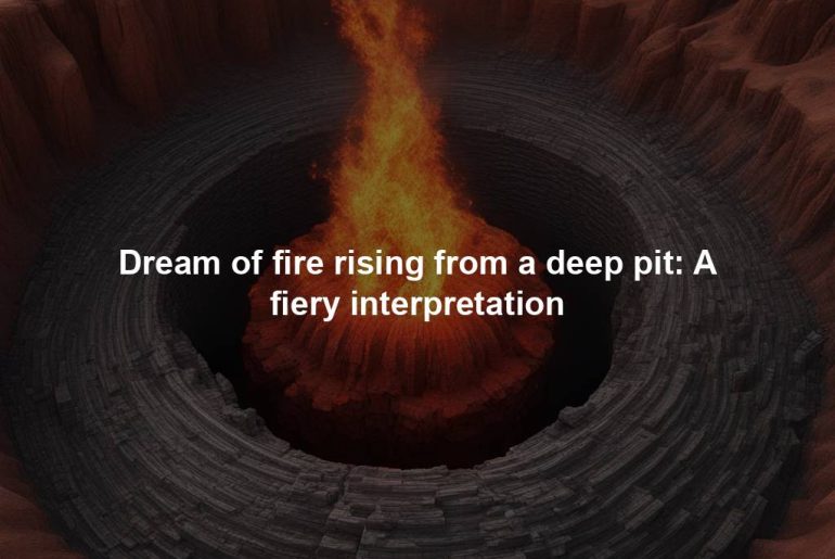 Dream of fire rising from a deep pit: A fiery interpretation