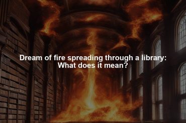 Dream of fire spreading through a library: What does it mean?