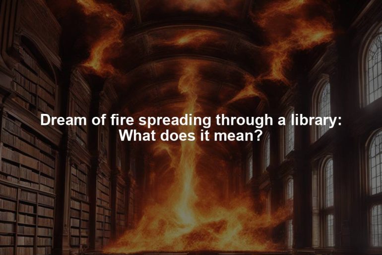 Dream of fire spreading through a library: What does it mean?