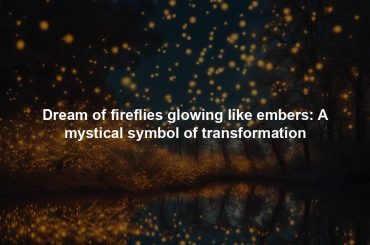 Dream of fireflies glowing like embers: A mystical symbol of transformation