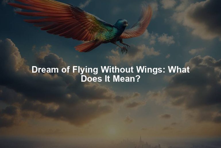 Dream of Flying Without Wings: What Does It Mean?